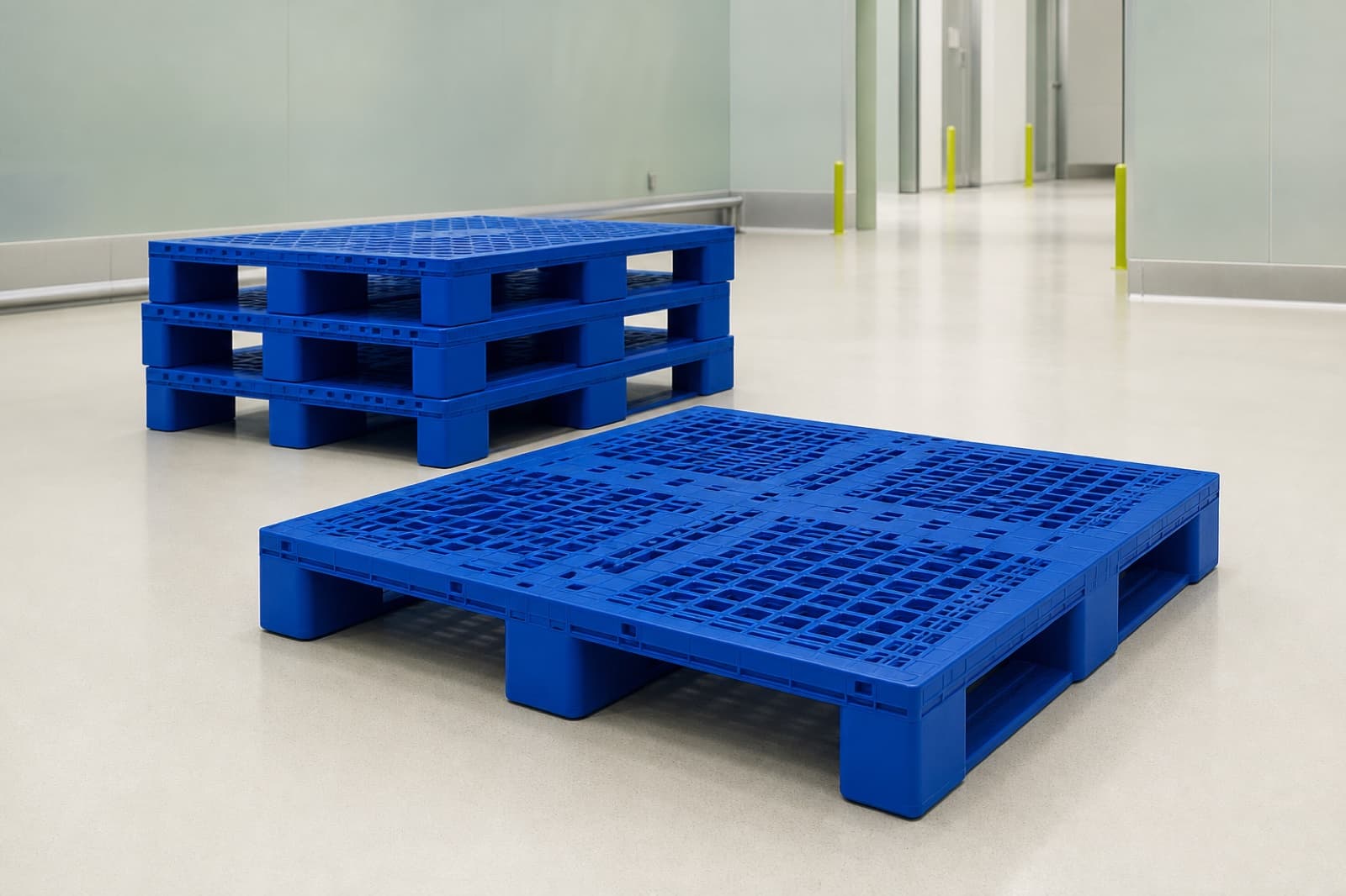 Reusable plastic pallets